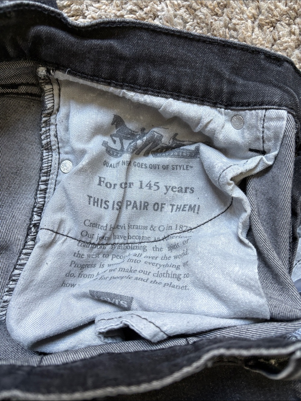 Levi's 511 Straight Black Wash Men's Jeans 32X36 - Picture 6 of 8